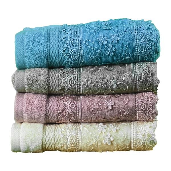 مناشف حمام فاخرة من القطن الناعم شكل ورد