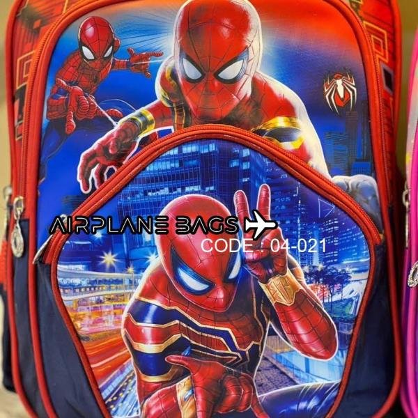 شنطة ظهر للاطفال  - شنطة مدرسية بتصميم شخصيات كرتونية ثلاثية الابعاد - خفيفة الوزن ومتينة وواسعة