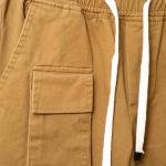 بنطلون كارجو رجالي بجيوب جانبية وخامة ناعمة مطاطة من DH Wear