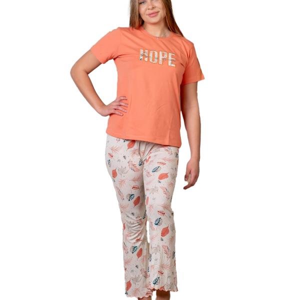 بيجامة صيفية للنساء والبنات نص كم كود K1387