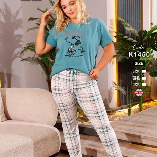 طقم بيجامة صيفي حريمي – قطن ناعمة بتصميم عصري، مريح للبيت من New Karen