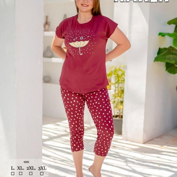 طقم بيجامة صيفي حريمي – قطن ناعمة بتصميم عصري، مريح للبيت من New Karen