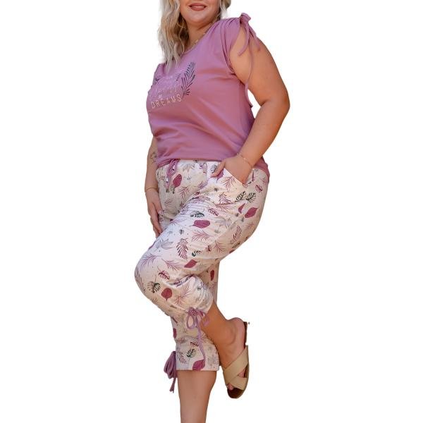 بيجامة صيفية للنساء والبنات نص كم كود K1386