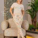 طقم بيجامة صيفي حريمي – قطن ناعمة بتصميم عصري، مريح للبيت من New Karen