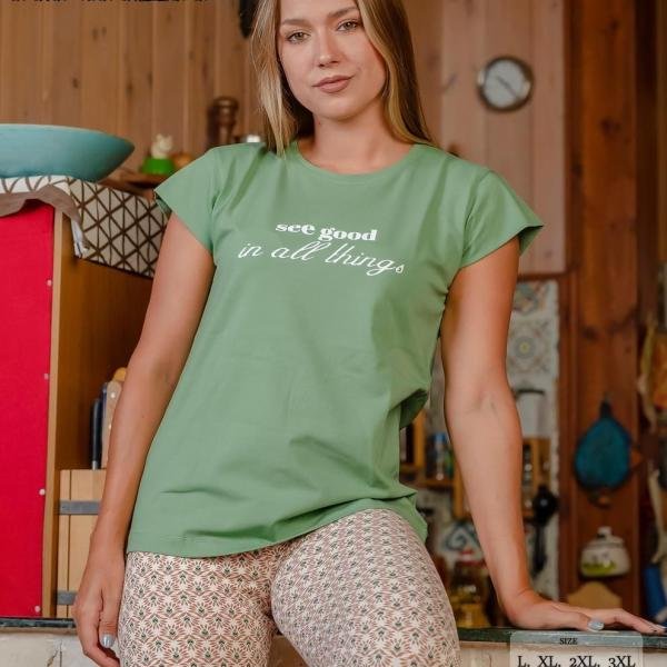 طقم بيجامة صيفي حريمي – قطن ناعمة بتصميم عصري، مريح للبيت من New Karen