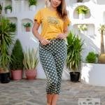 طقم بيجامة صيفي حريمي – قطن ناعمة بتصميم عصري، مريح للبيت من New Karen