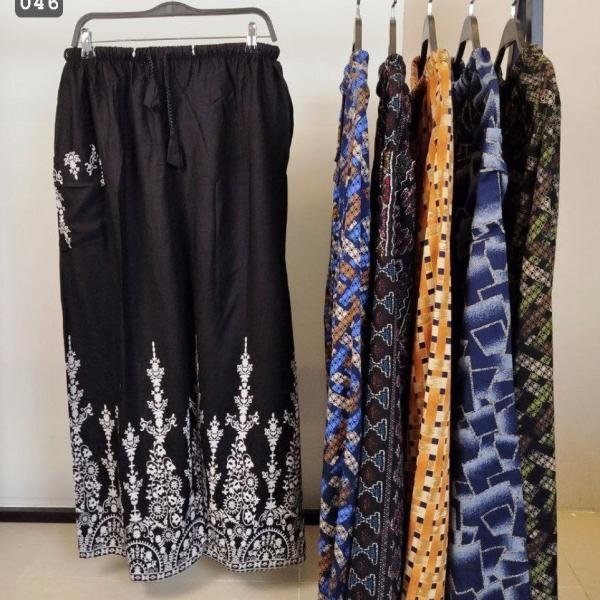 بنطلون فسكوز مشجر رجل الفيل